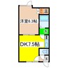 金盛マンション 1DKの間取り