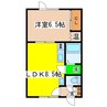ホクトＫ 1LDKの間取り