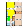 コーポサンシティ 2LDKの間取り