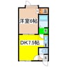 東洋ハイツⅡ 1DKの間取り