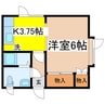 ヴィレッジ芦野 1Kの間取り