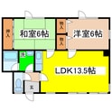 拓穂ハイツ（若葉４－４５）の間取図