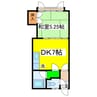 コーポ白蓮 1DKの間取り