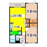 ハイツエミールⅡ 2LDKの間取り