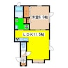 カーサ文苑Ａ号館 1LDKの間取り