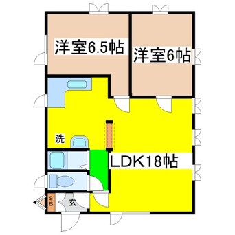 間取図 愛国西3-8-1