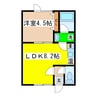 コーポリベラルⅡ 1LDKの間取り