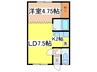 ペンタハウスⅠ 1LDKの間取り
