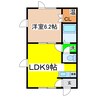 ラ・プラーニュ 1LDKの間取り