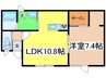 アイス昭和 1LDKの間取り