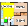 シャルロット愛国 2LDKの間取り