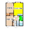 Ａフラット芦野 2DKの間取り