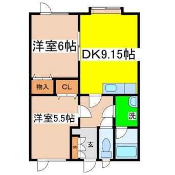 間取図 Ａフラット芦野