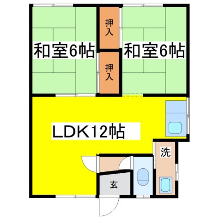 間取図 白百合マンション２号棟