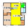 ふるーる 2LDKの間取り