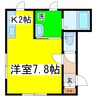 マリオット鳥取Ⅰ 1Kの間取り