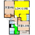 コーポブレーメンＤ館の間取図