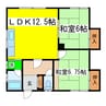 カネ山ハイツA（光和） 2LDKの間取り