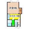 ハイムかん田 1DKの間取り