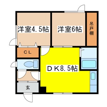 間取図 コーポ市川（芦野）