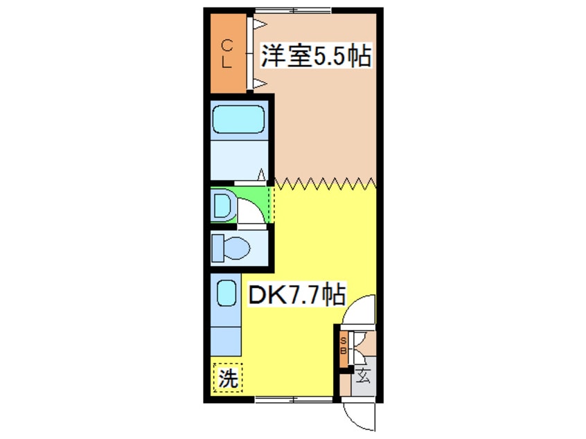 間取図 エーコー大楽毛Ｂ