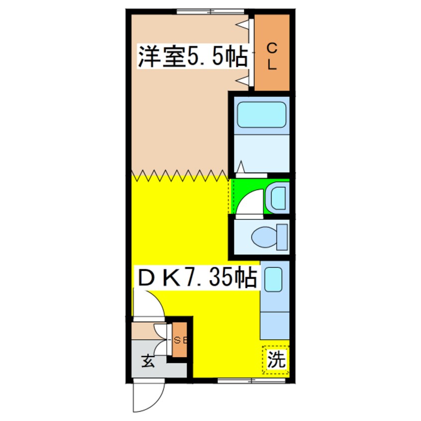 間取図 エーコー大楽毛Ｂ