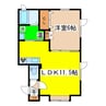光陽ビレッジ 1LDKの間取り