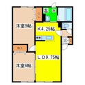 プレシャスコートの間取図