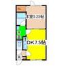 ブランノワール 1DKの間取り