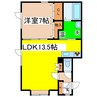 ビラ文苑７号館 1LDKの間取り