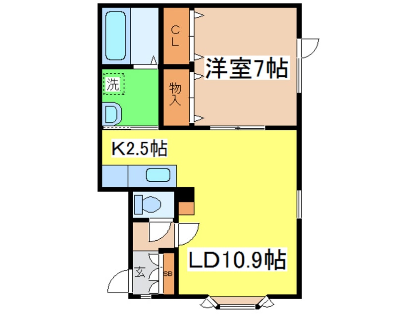 間取図 パリ・クリスタル昭和１号館