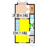 エクセディア 1DKの間取り