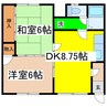 浅野ハイツ第２ 2LDKの間取り