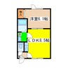 ロイヤルクレイン 1LDKの間取り