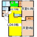 メゾンボヌールＡ館の間取図