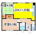 喜代丸ハイツの間取図