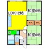 ハイツフランセ 2LDKの間取り