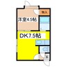 エスポワール文苑 1DKの間取り
