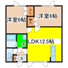 イシュタール鶴巣 2LDKの間取り