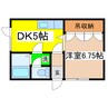 ハートカクテル 1DKの間取り