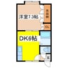 メモリアルパレス 1DKの間取り