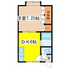 メモリアルパレス 1DKの間取り