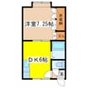 メモリアルパレス 1DKの間取り