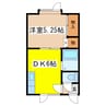 メモリアルコーポ 1DKの間取り