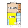メモリアルコーポ 1DKの間取り