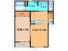 TOWN西5南17ベリーⅡA 1LDKの間取り