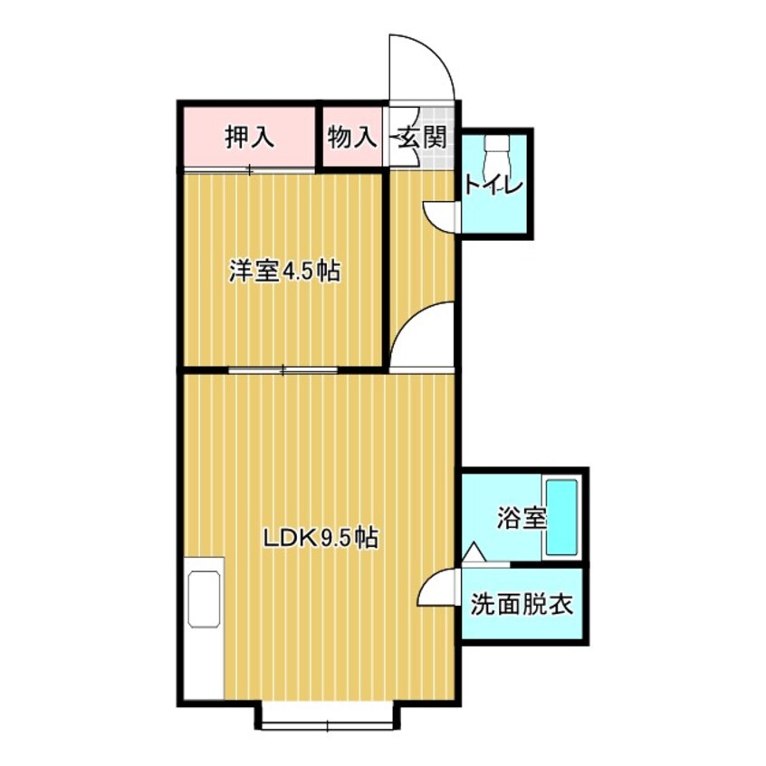 間取図 ﾊｲﾂﾌﾟﾚﾍﾞｰﾙ