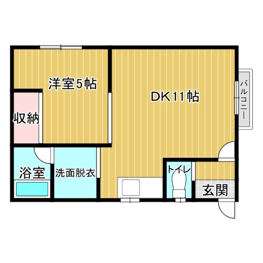 間取図 根室本線・花咲線/池田駅 徒歩405分 1階 築32年