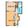 ラピスⅢ 1LDKの間取り