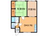 春日ハイツA 2DKの間取り